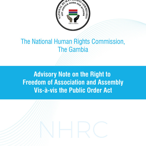 Advisory note on the Right to Freedom of Assembly Vis-a-vis Public Order Act (2020)